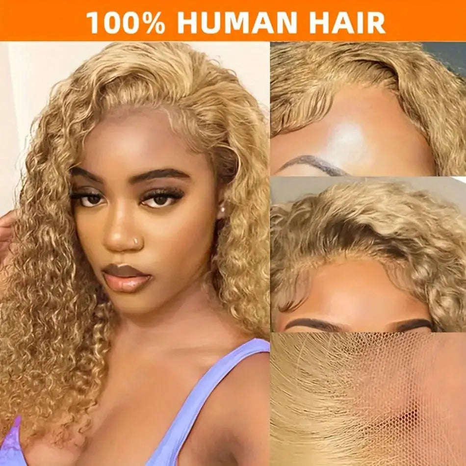 Honey Blonde Curly Wig